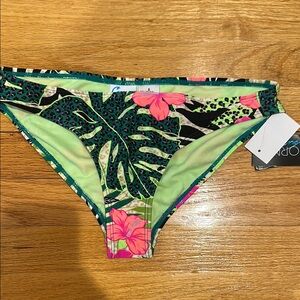 Tropical Print Bikini Bottom